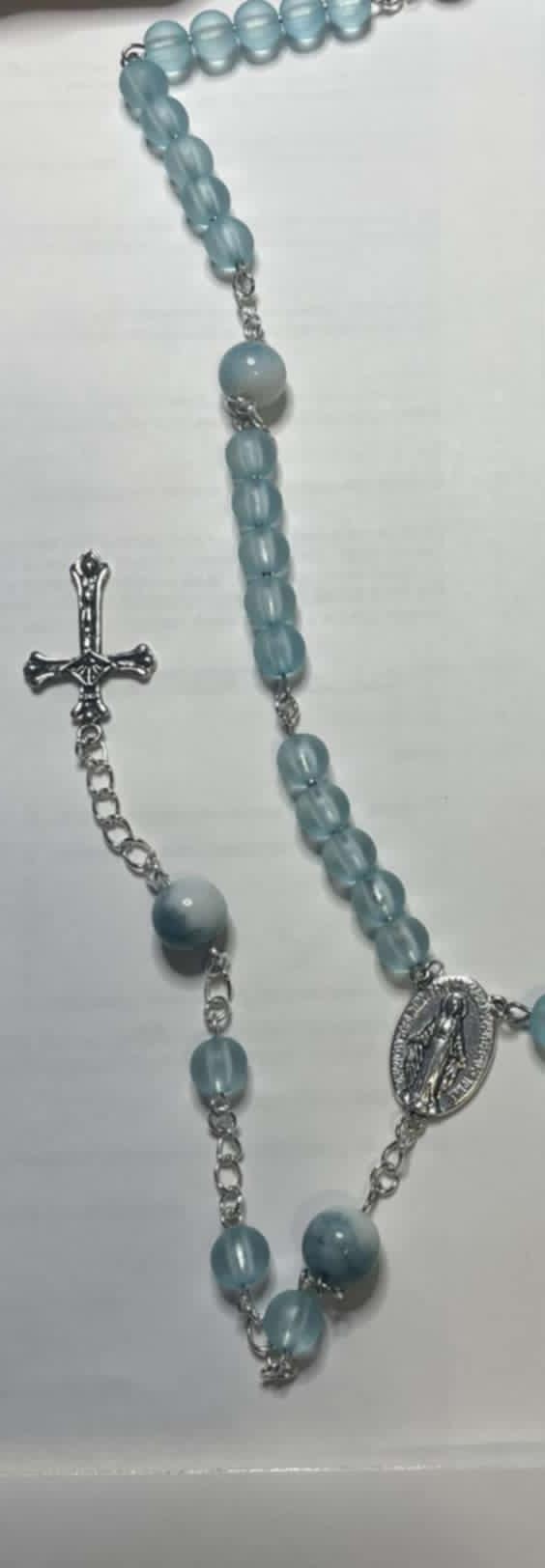 Blue/White Saint Necklace